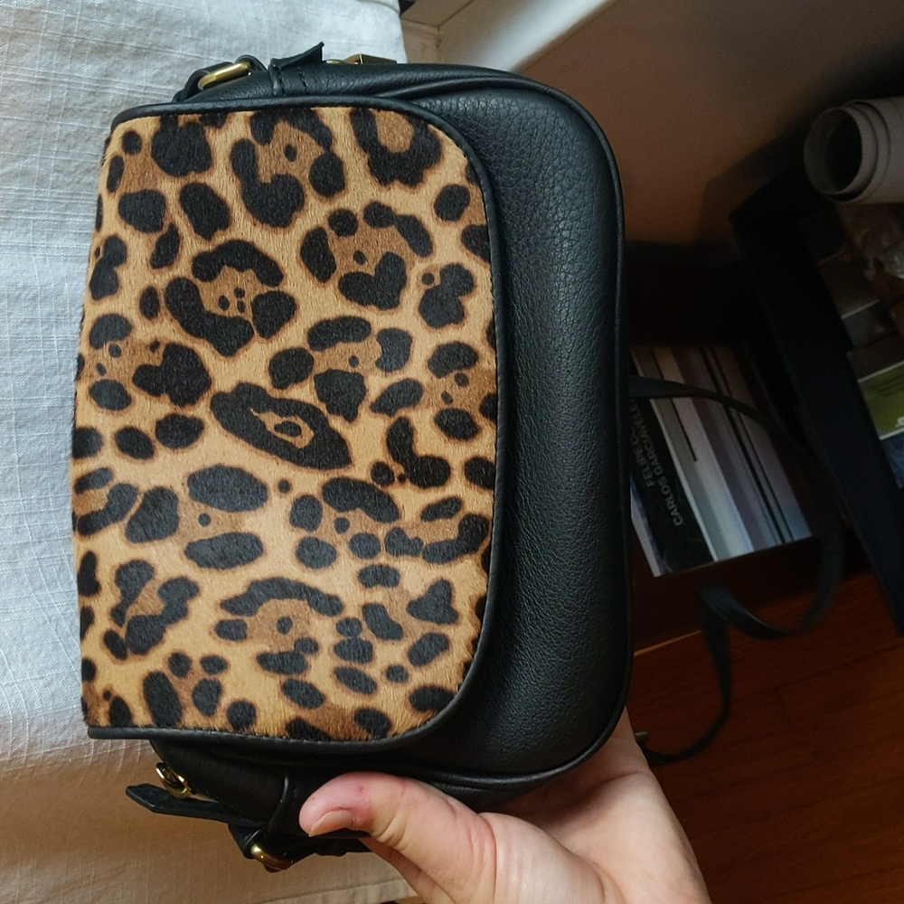 J.Crew Calf Hair Camera Bag Like New